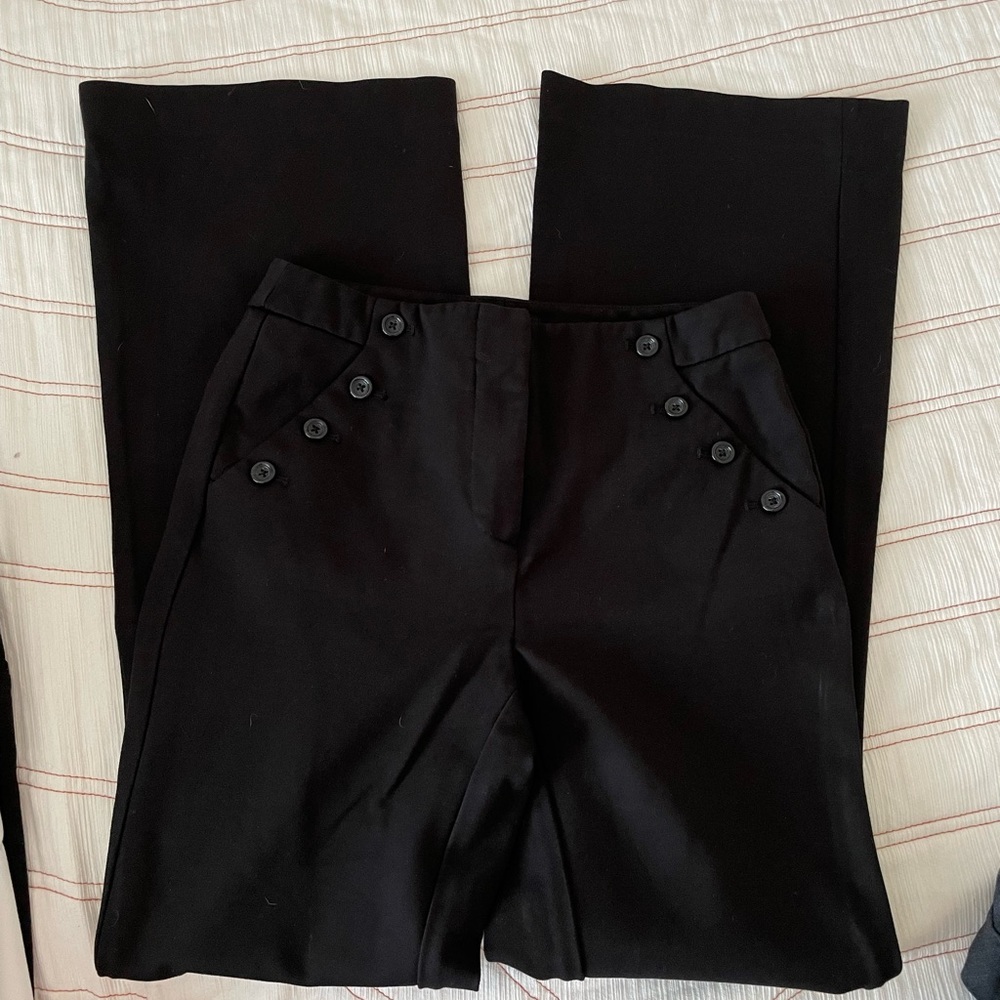 WHBM fit & flare black slacks